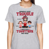 Get In Trouble Doll Grandma Grandkids Polka Dot Personalized Shirt