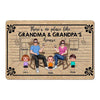 Porch Sketch Background No Place Like Grandparents House Personalized Doormat