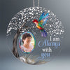 Always With You Blossom Tree Stained Glass Hummingbird Photo Uploaded Personalized Acrylic Ornament