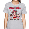 Polka Dot Pattern Grandma And Grandkids Gift For Grandma Personalized Shirt