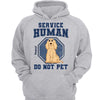 Service Human Cute Sitting Dog Personalized Shirt