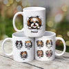 Peeking Dog Ragged Hole Personalized Mug