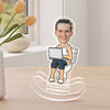 Man Doing His Business Funny Gift For Him, Gift For Colleagues Personalized Acrylic Shaking Stand