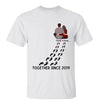 Couple Sitting Footprints Personalized Shirt