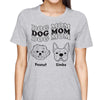 Dog Mom Wave Dog Head Outline Personalized Shirt