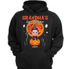 Grandma Pumpkin Red Moon Grandkids Halloween Personalized Shirt