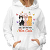 Sitting Cartoon Cats Butterflies Personalized Hoodie Sweatshirt