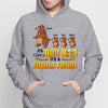 Dad Bod Bear And Kids Personalized Hoodie Sweatshirt