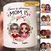 Home Is Wherever Mom Is Floral Circle Doll Women Personalized Mug