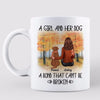 Fall Season A Girl Her Dog A Bond That Can‘t Be Broken Personalized Mug