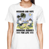 Vintage Beach Landscape Husband & Wife Drinking Buddies For Life Personalized Shirt