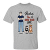 Rockin‘ Dog Dad Life Man & Sitting Dog Personalized Shirt