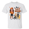 Fall Season Doll Woman Standing Best Cat Mom Ever Personalized Shirt