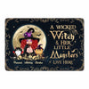 Cat Witch Halloween Personalized Doormat