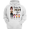 Half Leopard Rockin‘ The Mom Grandma Auntie Life Doll Woman Personalized Hoodie Sweatshirt