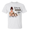 Leopard Rockin‘ Grandma Life Cocktail Girl & Peeking Kid Personalized Shirt