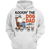 Rockin‘ Dog Dad Life Sitting Man Personalized Hoodie Sweatshirt