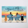 You Me And The Dog Beach Landscape Personalized Horizontal Poster