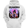 Pretty Halloween Grandma Purple Moon Tree Personalized Shirt