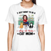 Stay At Home Cat Mom In Kitchen Gift Personalized Shirt