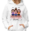 Besties Forever Sitting On Text Best Friends Gift Personalized Hoodie Sweatshirt