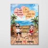 Doll Couple Summer At Beach Personalized Vertical Poster