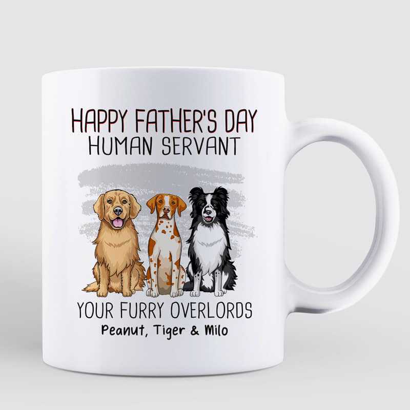 Happy Father‘s Day Good Morning Sitting Dog Personalized Mug