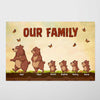 Bear Family Personalized Horizontal Poster