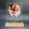 Couple Photo Together Since Personalized Rectangle Plaque with LED Night Light - Valentine‘s Day Gift - Anniversary Gift