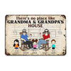 Porch Sketch Background Welcome To Grandparents House Personalized Metal Sign