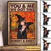 Doll Couple Kissing Fall Season Halloween You Me We Got This Personalized Vertical Poster