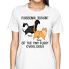 Purrsonal Servant To Tiny Overlord Cartoon Walking Cat Personalized Shirt