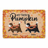 Fall Season Proud Walking Cats Personalized Doormat