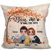 You Me And The Cats Fall Season Couples Personalized Pillow (Insert Included)