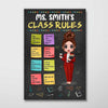 Doll Teacher Classroom Rules Sticky Notes Personalized Vertical Poster