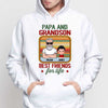 Grandpa Grandkids Best Friends For Life Personalized Hoodie Sweatshirt