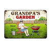 Grandpa Dad Garden Grilling Personalized Metal Sign