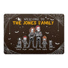 Welcome To Our Family Halloween Skeleton Personalized Doormat
