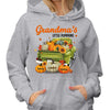 Grandma Fall Season Green Truck Back View Personalized Shirt