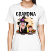 Grandma Mom Witch With GrandKids Halloween Personalized Shirt