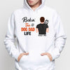 Rockin‘ The Dog Dad Life Man Carrying Dogs On Shoulder Personalized Hoodie Sweatshirt