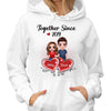 Together Since Standing Couple Heart Personalized Shirt