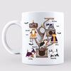 Halloween Fluffy Cat Tree Gift For Cat Lover Personalized Mug