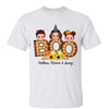 Boo Halloween Peeking Kids Mom Grandma Gift Personalized Shirt