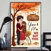 Couple Under Tree Fall Season Personalized Poster