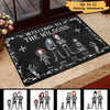 Welcome Family Halloween Skeleton Personalized Doormat