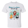 Home Is Where My Cats Are Cat Mom Personalized Shirt