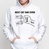 Best Cat Dad Simple Line Personalized Hoodie Sweatshirt