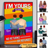 LGBT Couple I‘m Yours No Return Personalized Vertical Poster