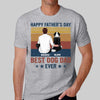 Best Dog Dad Back View Personalized Light Color Shirt